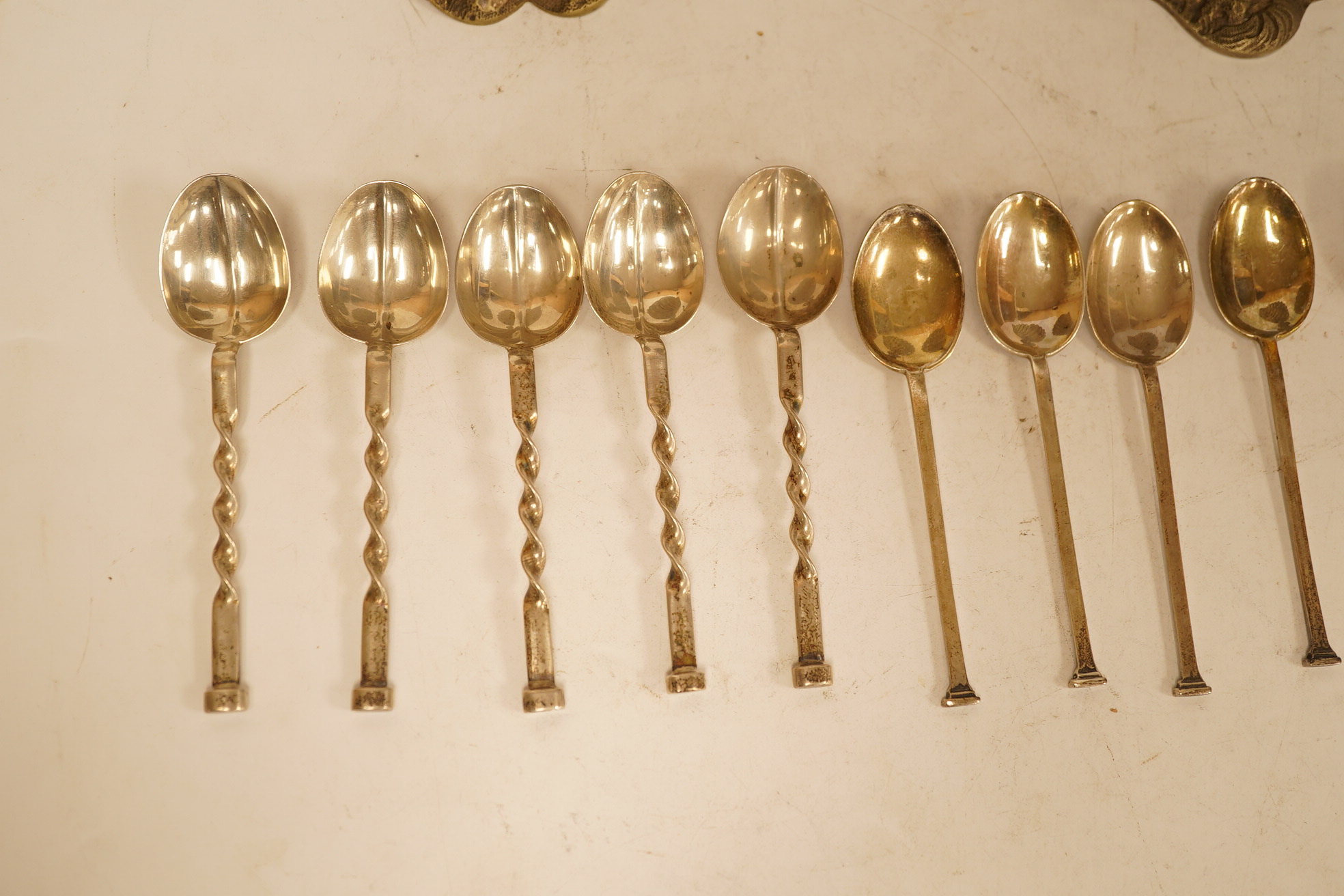 A pair of silver-plated shell sweetmeat dishes, 13cm